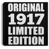 107th Birthday Original 1917 Limited Edition - Canvas Square