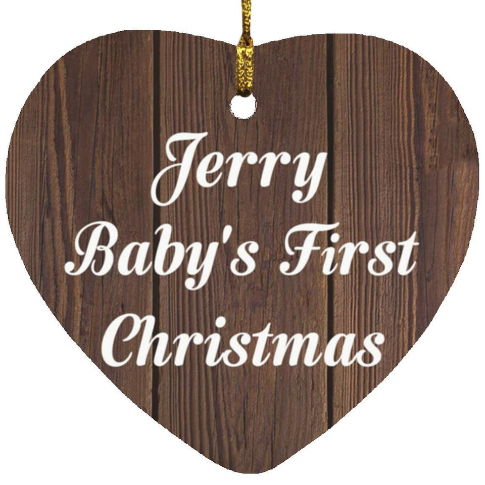 Jerry Baby's First Christmas - Heart Ornament D