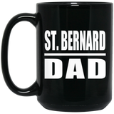 St. Bernard Dad - 15oz Coffee Mug Black