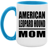 American Leopard Hound Mom - 15oz Accent Mug Blue