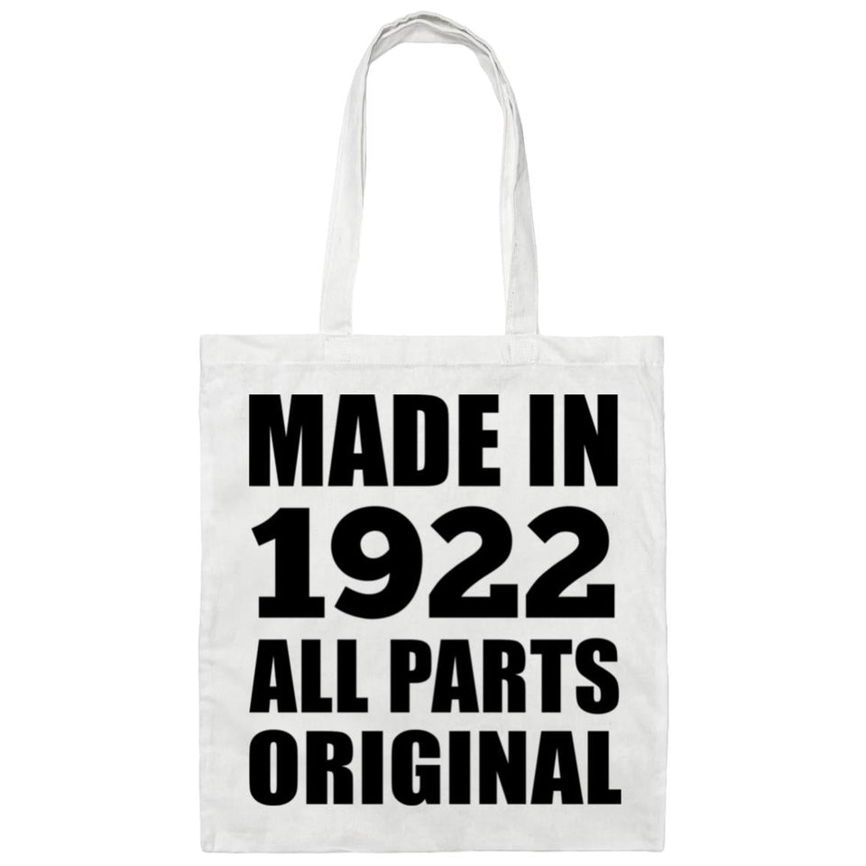102nd Birthday Made in 1922 All Parts Original - Tote Bag White