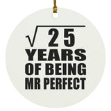 5th Anniversary Square Root of 25 Years of Mr Perfect - Circle Ornament