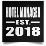 Hotel Manager Established EST. 2018 - Poster Square