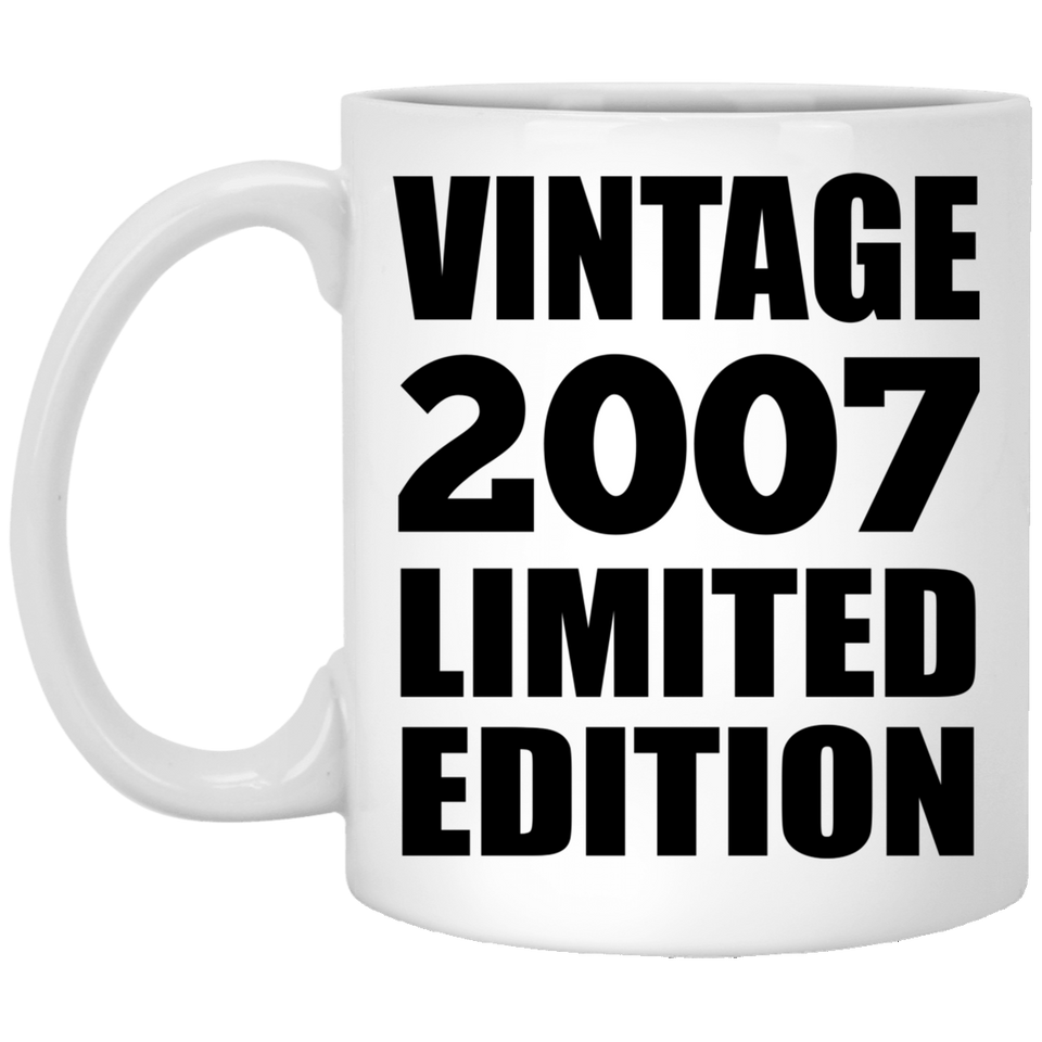17th Birthday Vintage 2007 Limited Edition - 11oz Coffee Mug