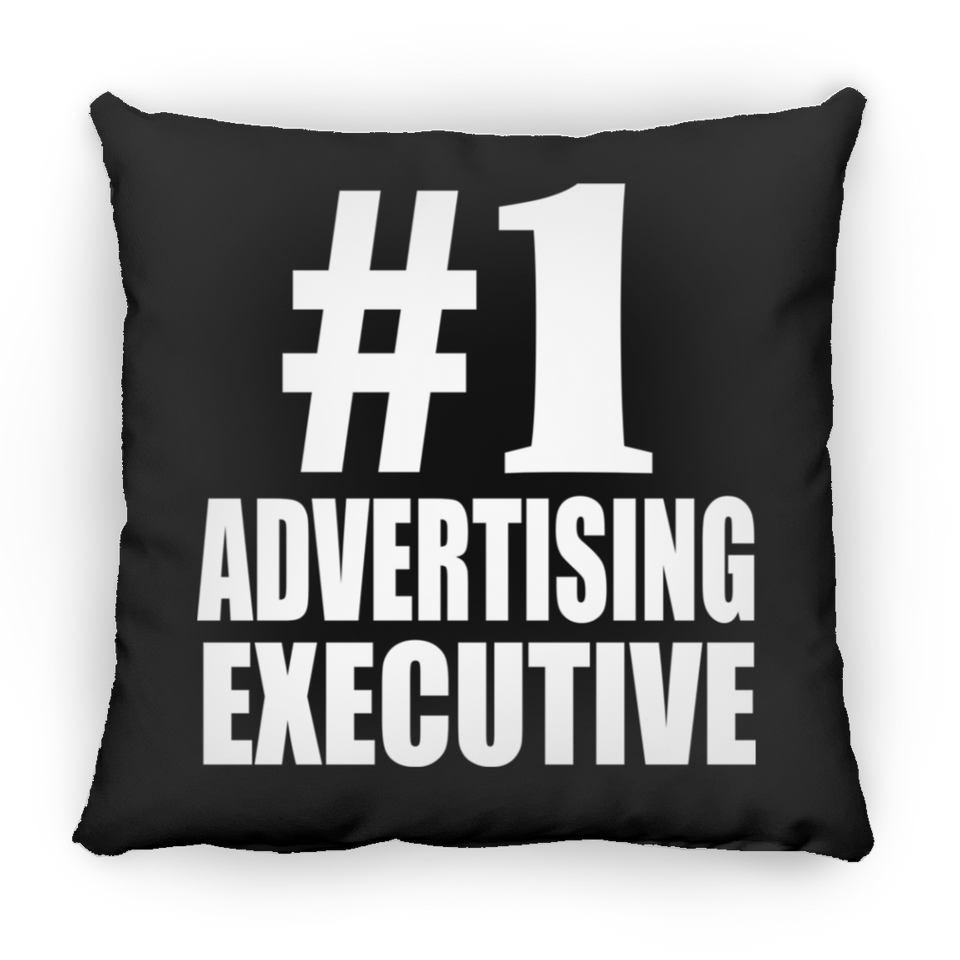 Number One #1 Advertising Executive - Throw Pillow Black