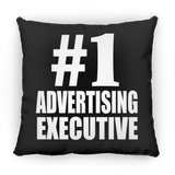 Number One #1 Advertising Executive - Throw Pillow Black