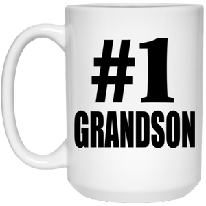 Number One #1 Grandson - 15 Oz Coffee Mug