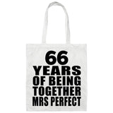 66th Anniversary 66 Years Of Being Mrs Perfect - Tote Bag White