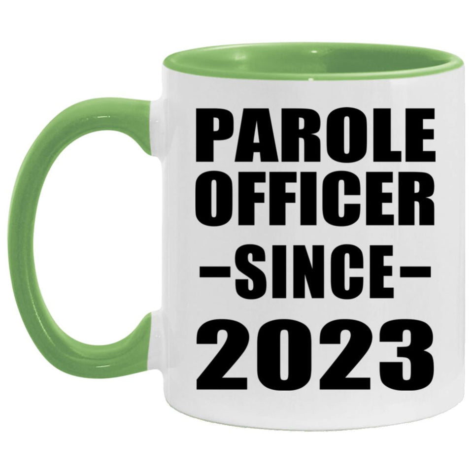 Parole Officer Since 2023 - 11oz Accent Mug Green