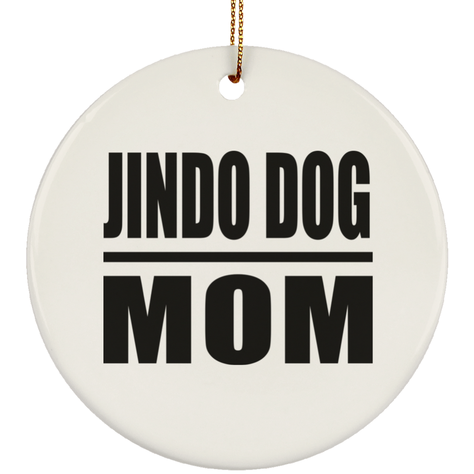 Jindo Dog Mom - Circle Ornament