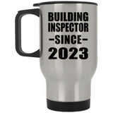 Building Inspector Since 2023 - Silver Travel Mug