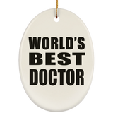 World's Best Doctor - Oval Ornament