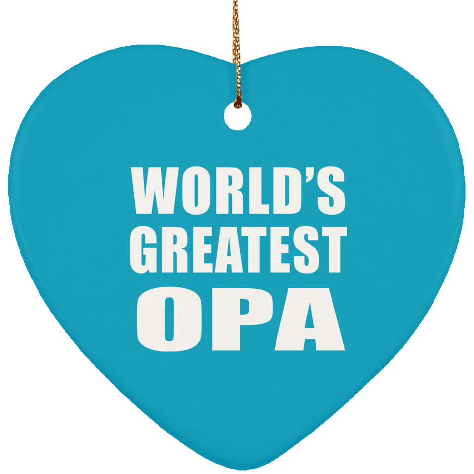 World's Greatest Opa - Heart Ornament