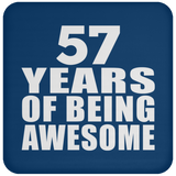 57th Birthday 57 Years Of Being Awesome - Drink Coaster