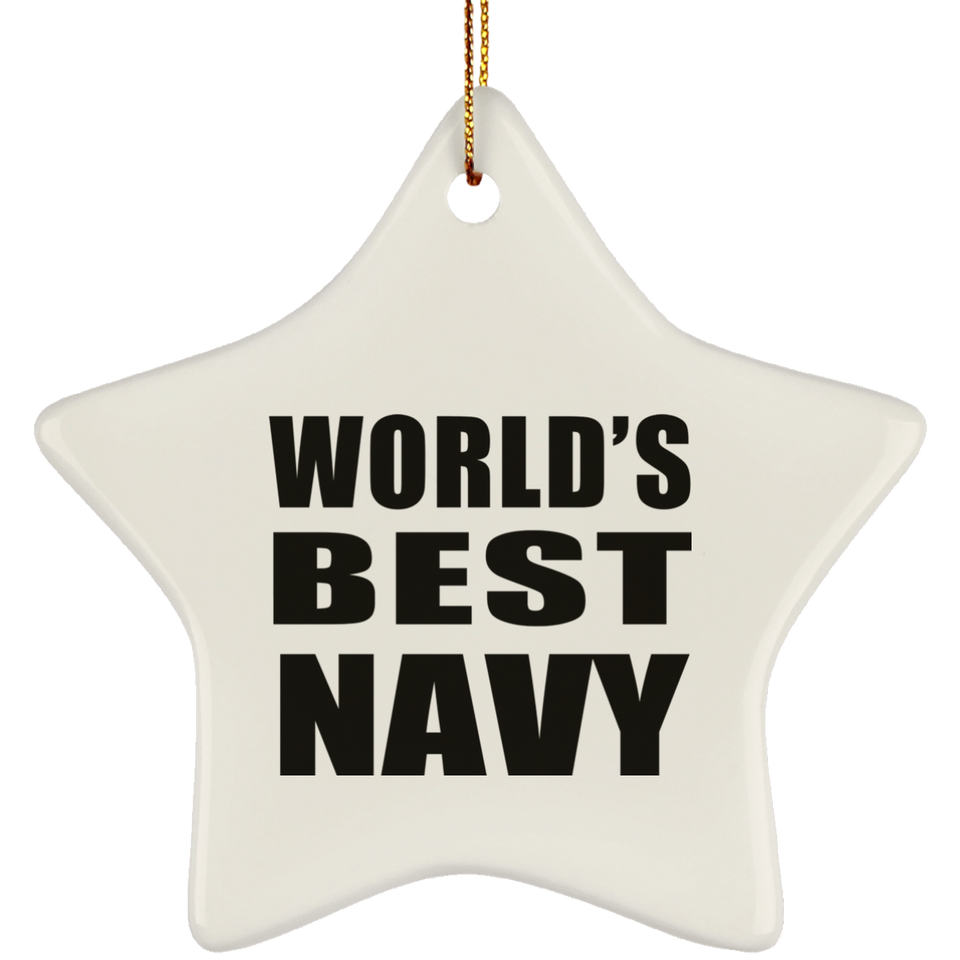 World's Best Navy - Star Ornament