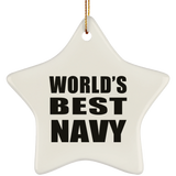 World's Best Navy - Star Ornament
