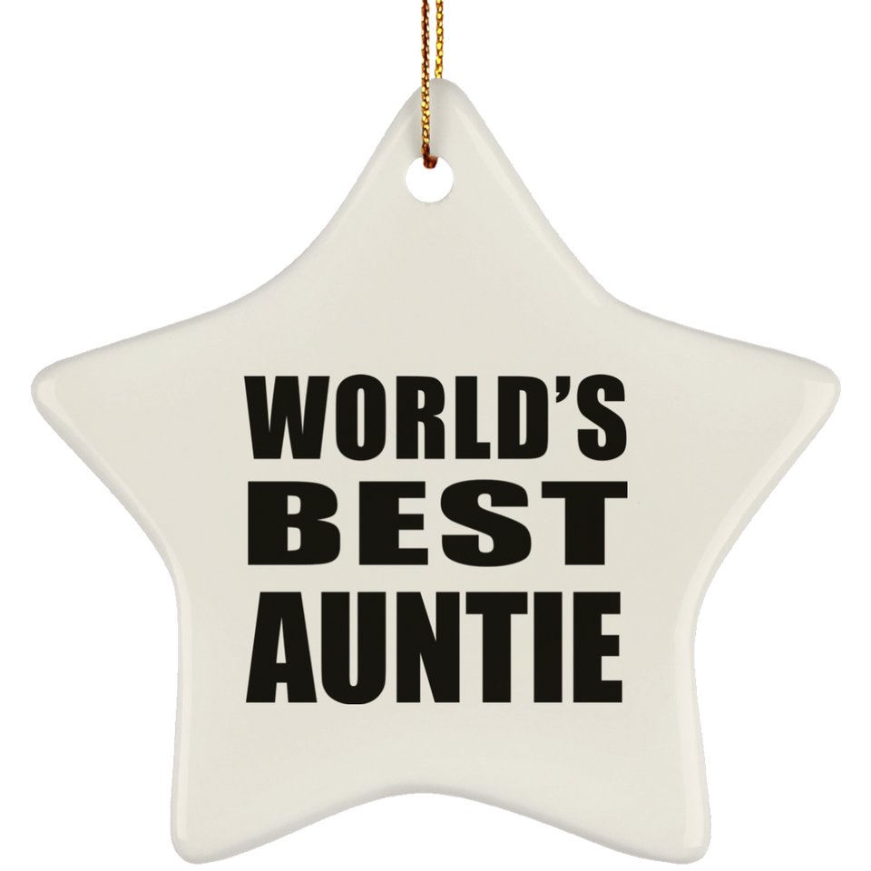 World's Best Auntie - Star Ornament