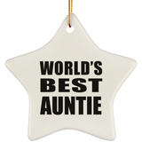 World's Best Auntie - Star Ornament