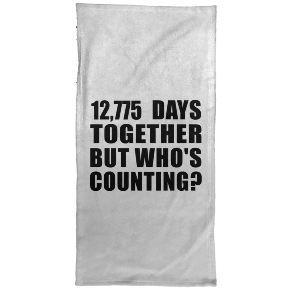 35th Anniversary 12,775 Days Together But Who's Counting - Hand Towel