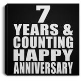 Happy 7th Anniversary 7 Years & Counting - Canvas Square