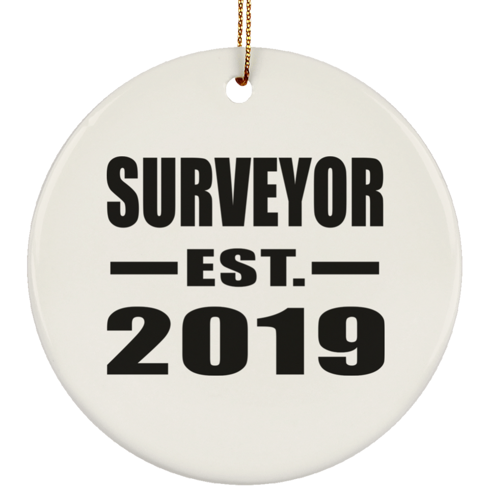 Surveyor Established EST. 2019 - Circle Ornament