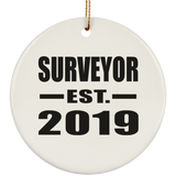 Surveyor Established EST. 2019 - Circle Ornament