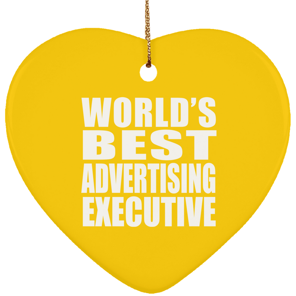 World's Best Advertising Executive - Heart Ornament