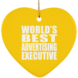 World's Best Advertising Executive - Heart Ornament