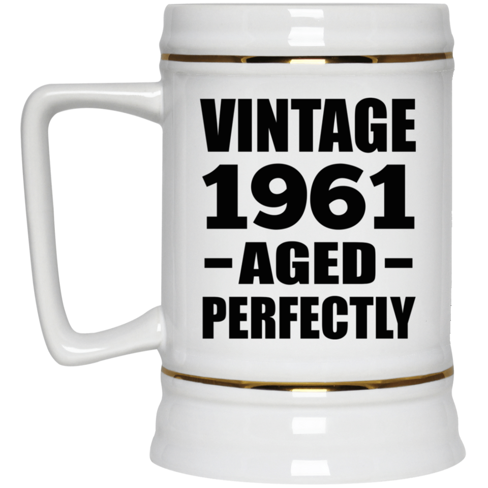 63rd Birthday Vintage 1961 Aged Perfectly - Beer Stein