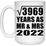 63rd Anniversary Square Root of 3969 Years As Mr & Mrs 2022 - 15oz Coffee Mug