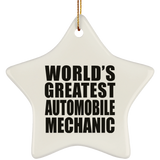World's Greatest Automobile Mechanic - Star Ornament