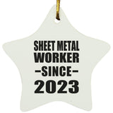 Sheet Metal Worker Since 2023 - Star Ornament