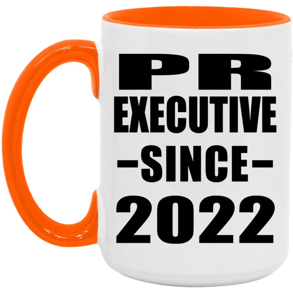 PR Executive Since 2022 - 15oz Accent Mug Orange