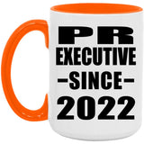 PR Executive Since 2022 - 15oz Accent Mug Orange