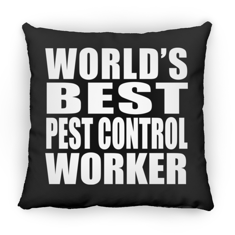 World's Best Pest Control Worker - Throw Pillow Black
