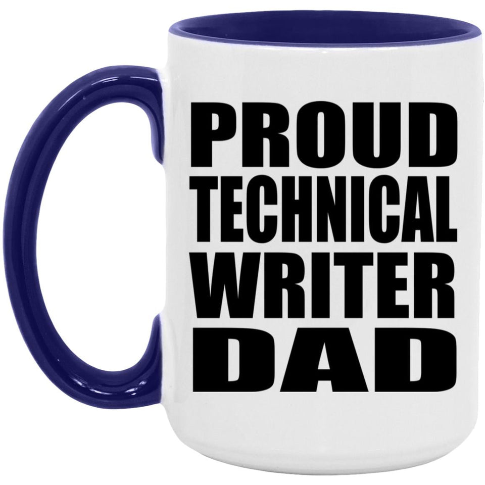 Proud Technical Writer Dad - 15oz Accent Mug Purple