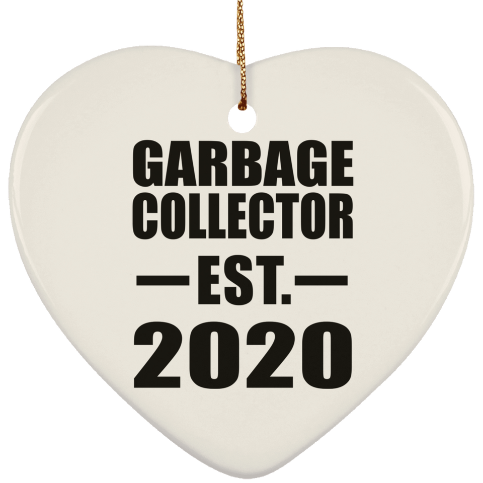 Garbage Collector Established EST. 2020 - Heart Ornament