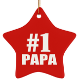 Number One #1 Papa - Star Ornament