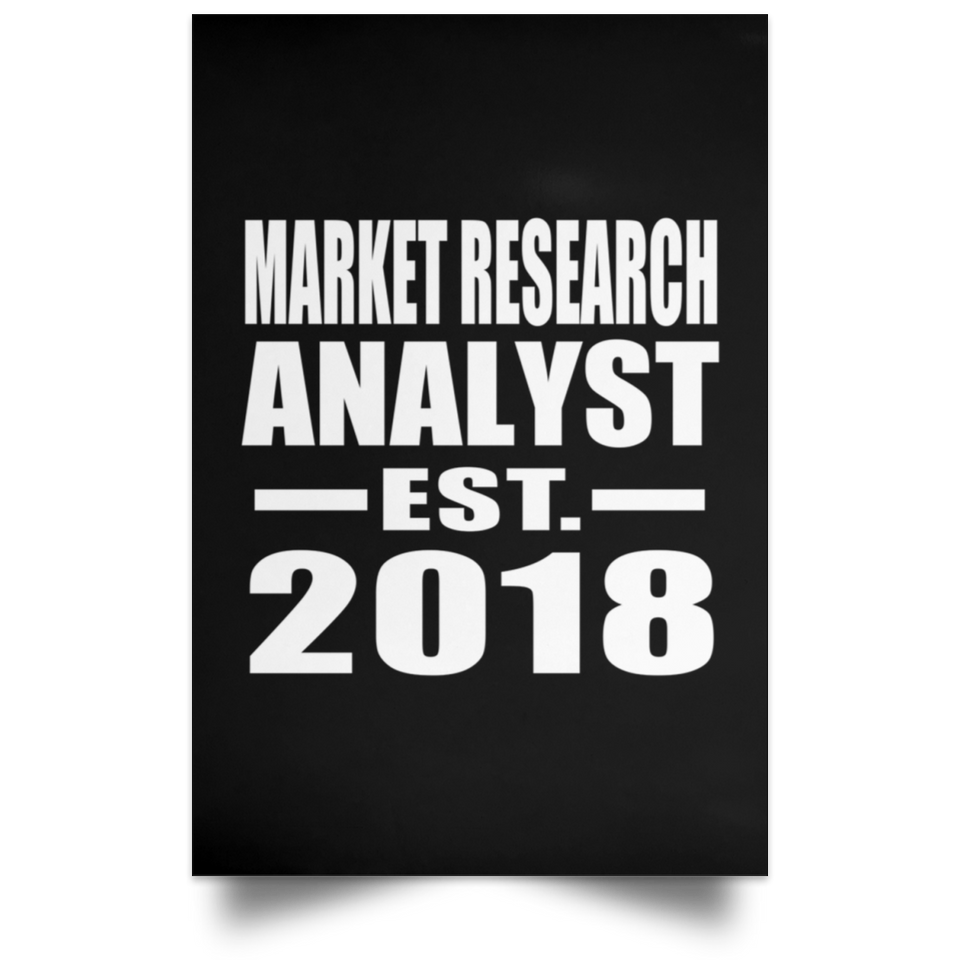 Market Research Analyst Established EST. 2018 - Poster Portrait