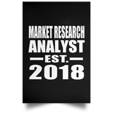 Market Research Analyst Established EST. 2018 - Poster Portrait