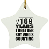 13th Anniversary Square Root of 169 Years Who's Counting - Star Ornament