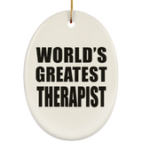 World's Greatest Therapist - Oval Ornament