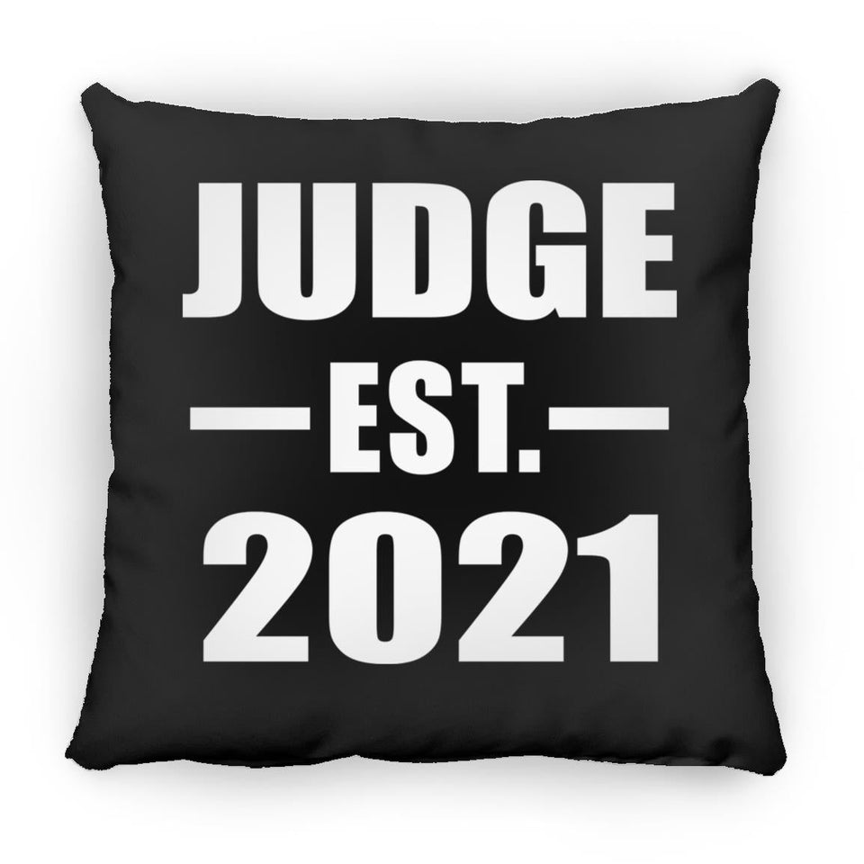 Judge Established EST. 2021 - Throw Pillow Black