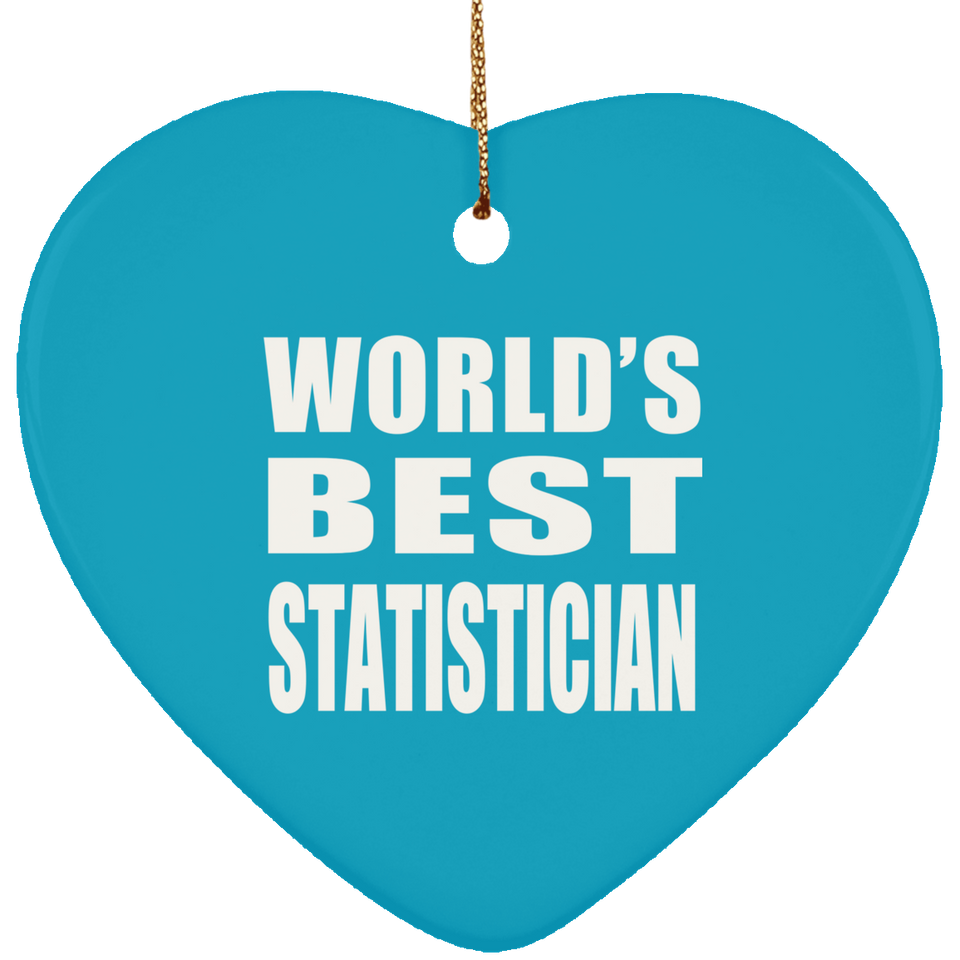 World's Best Statistician - Heart Ornament