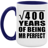 20th Anniversary Square Root of 400 Years of Mr Perfect - 15oz Accent Mug Purple