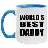 World's Best Daddy - 11oz Accent Mug Blue