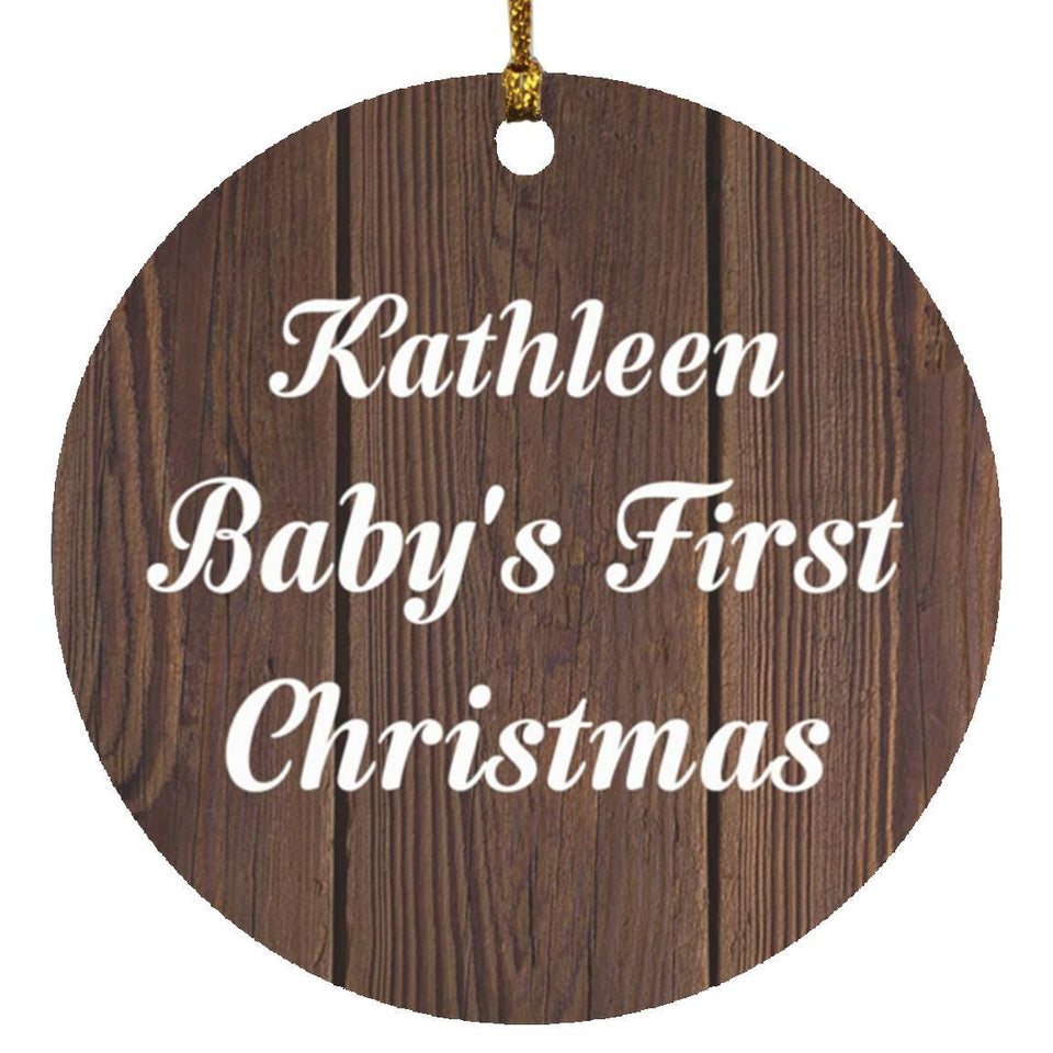 Kathleen Baby's First Christmas - Circle Ornament D