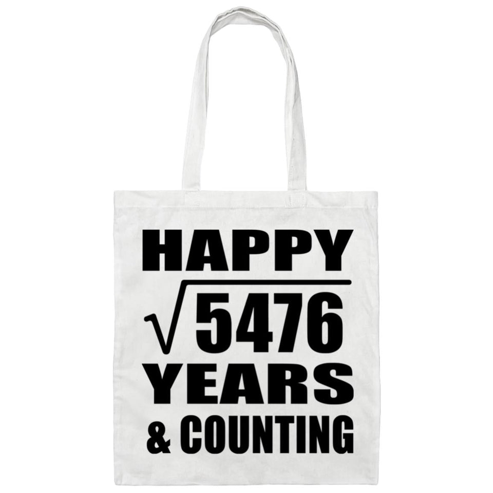 Happy 74th Anniversary Square Root of 5476 Years & Counting - Tote Bag White