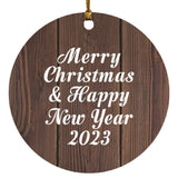 Merry Christmas & Happy New Year 2023 - Circle Ornament D
