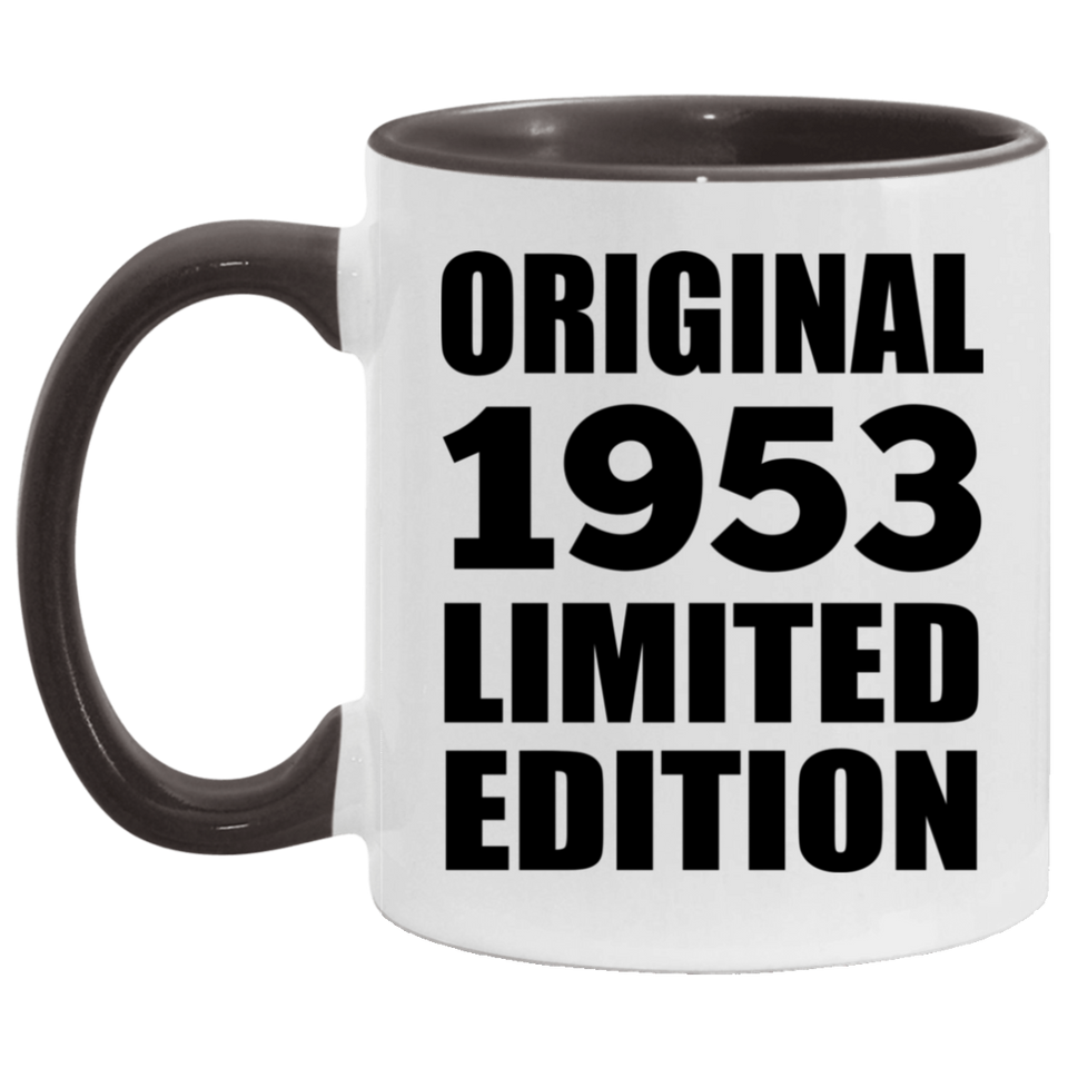 71st Birthday Original 1953 Limited Edition - 11oz Accent Mug Black